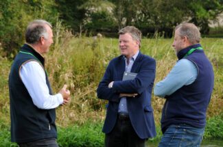 Thumbnail for the post titled: Lord Benyon addresses the first gathering of the new EFG on the banks of the Wylye